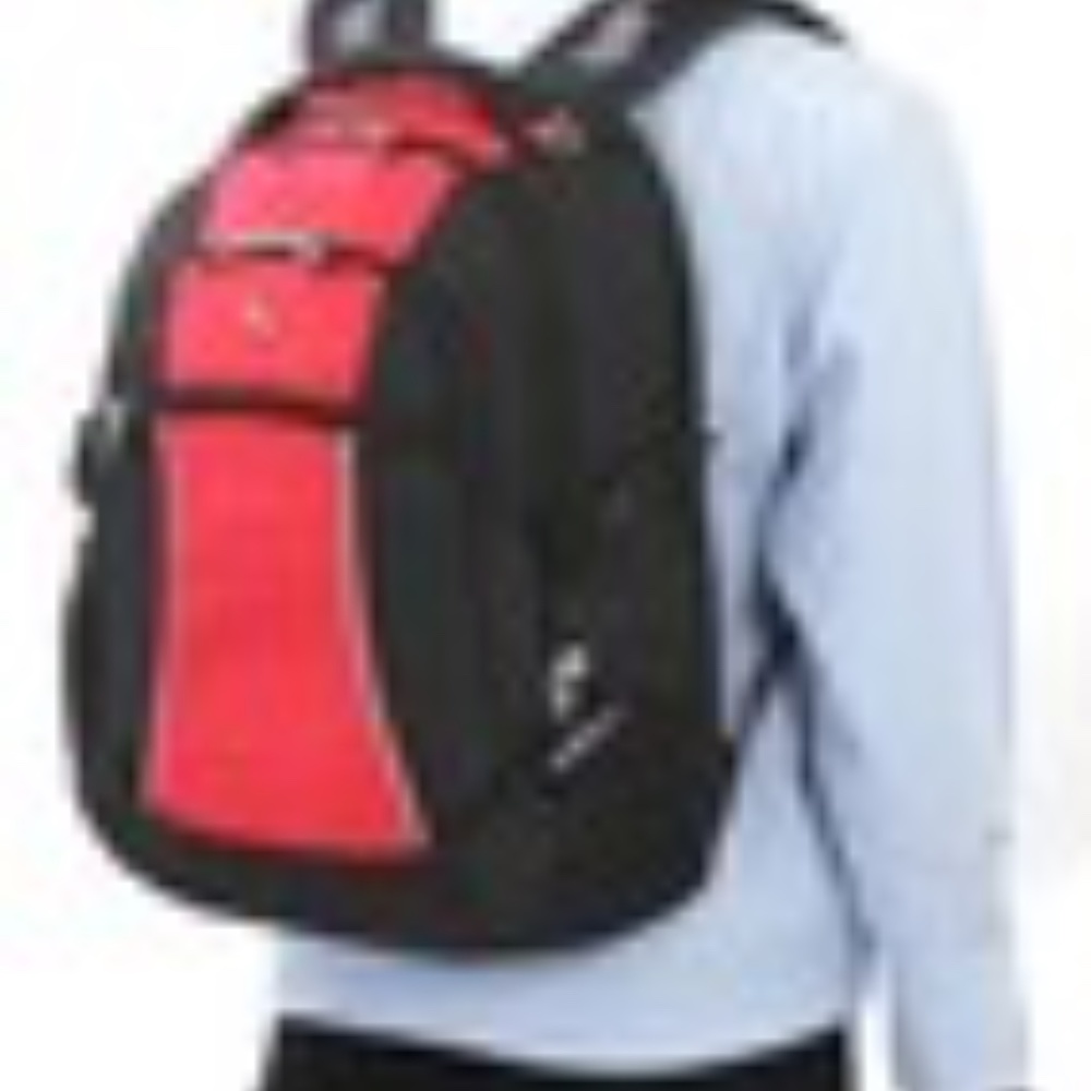 SWISSGEAR NWT LAPTOP BACKPACK BLACK/RED - Picture 4 of 8
